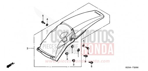 KOTFLUEGEL, HINTEN CR250R3 de 2003